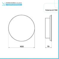 Scaldasalviette elettrico Miros O a specchio 40 cm argento 70W