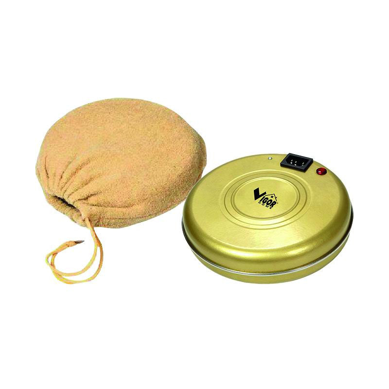 Scaldino elettrico Vigor, dino acciaio lucido, 550 watt