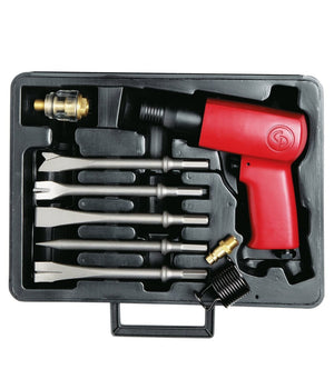 Scalpellatore Ad Aria Martelletto Pneumatico Completo Di 5 Scalpelli Demolitore         