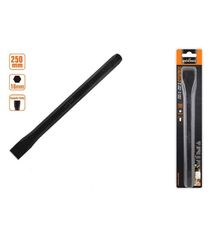 Scalpello Piatto Attacco Esagonale In Acciaio 250x16 Mm Utilizzo Su Pietra 57016         