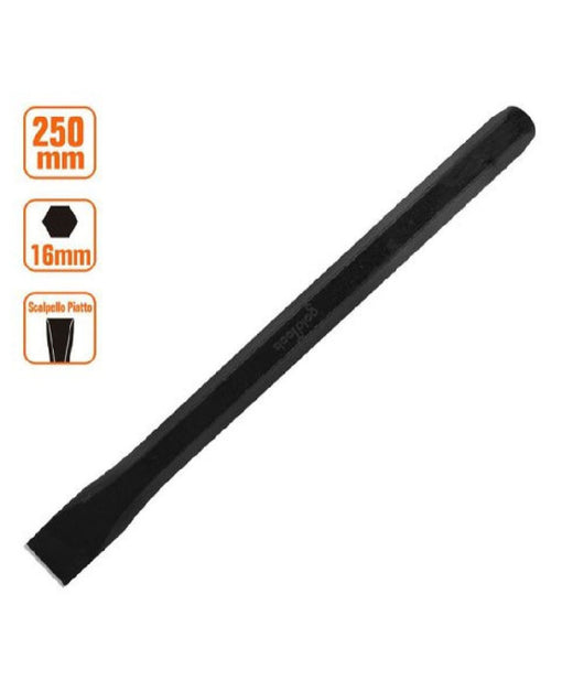 Scalpello Piatto Attacco Esagonale In Acciaio 250x16 Mm Utilizzo Su Pietra 57016         
