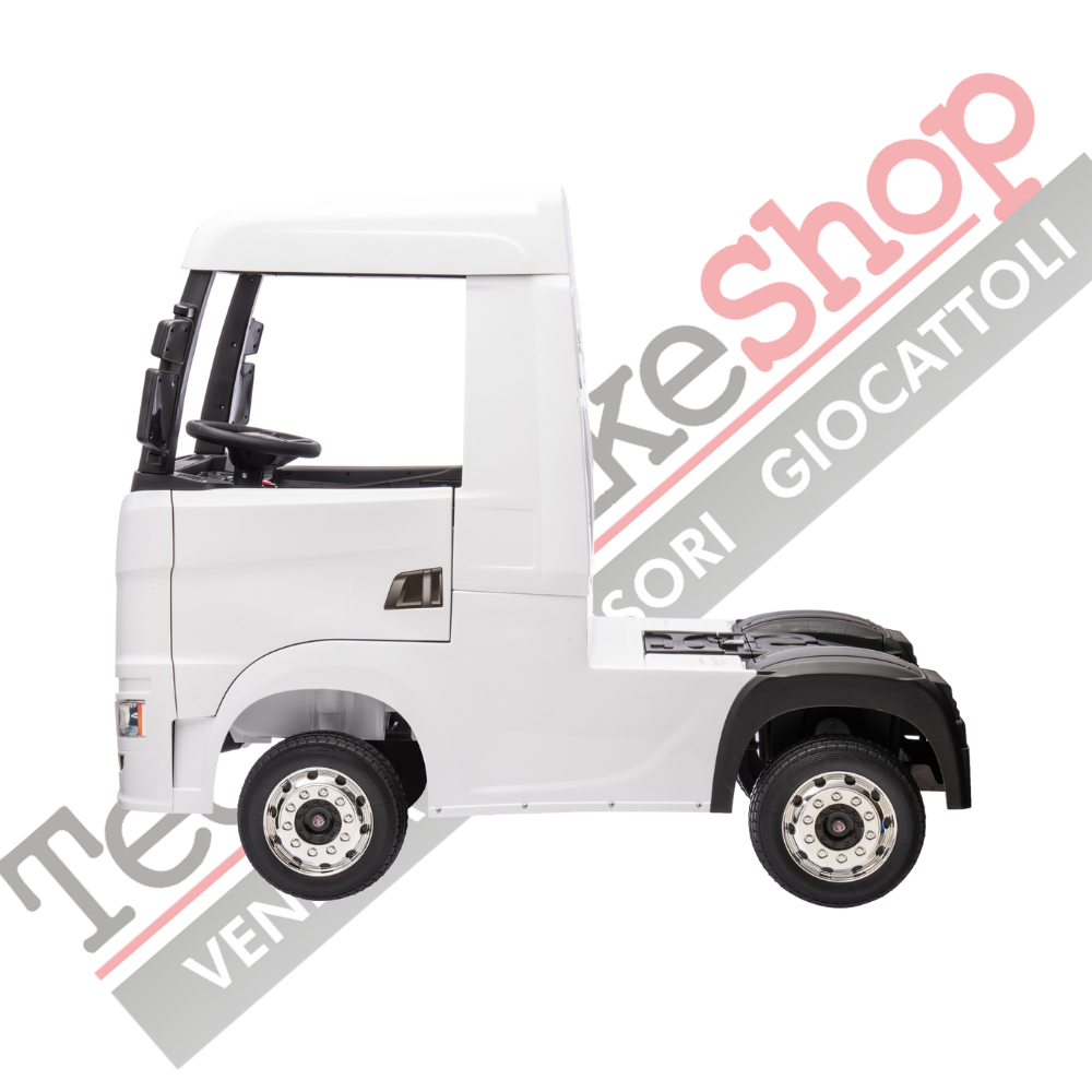 Camion Elettrico Per Bambini  Scania 24V Porte Apribili-Bianco