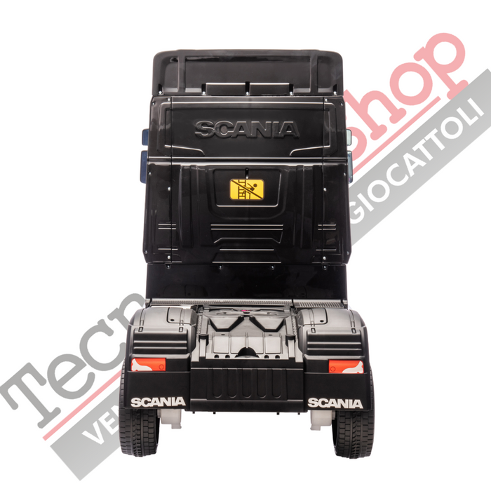 Camion Elettrico Per Bambini  Scania 24V Porte Apribili-Nero