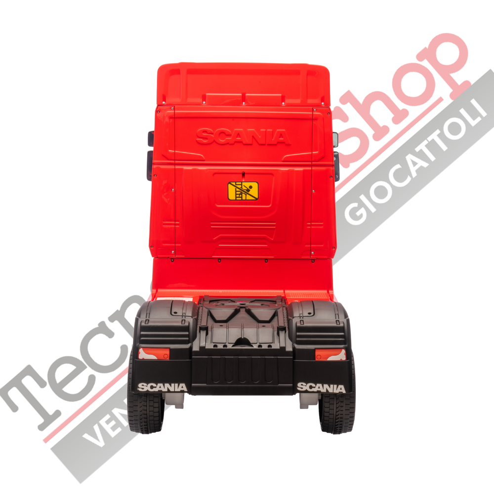 Camion Elettrico Per Bambini  Scania 24V Porte Apribili-Rosso