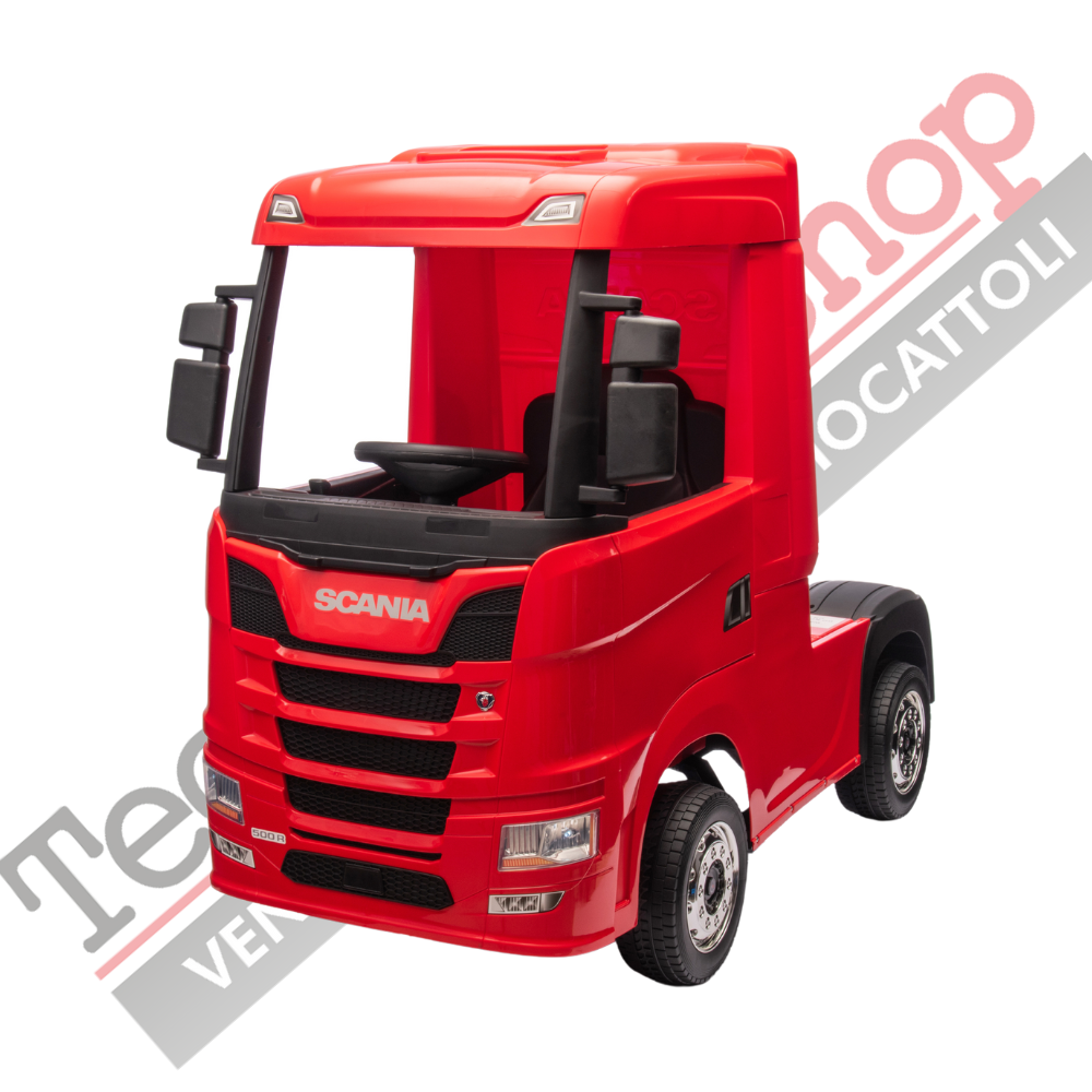 Camion Elettrico Per Bambini  Scania 24V Porte Apribili-Rosso