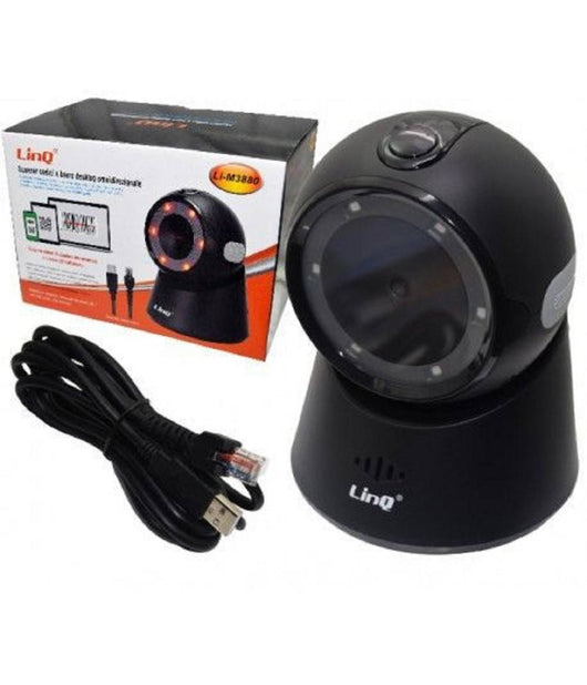 Scanner Barcode Lettore Codici A Barre Omnidirezionale Qr 1d 2d Tavolo Li-m3880         