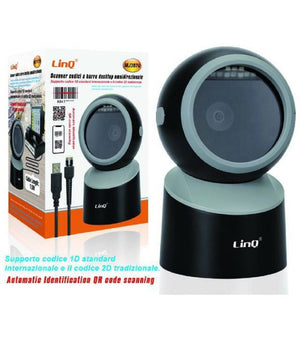 Scanner Barcode Lettore Codici A Barre Scrivania Omnidirezionale Qr 1d 2d Mj3870         