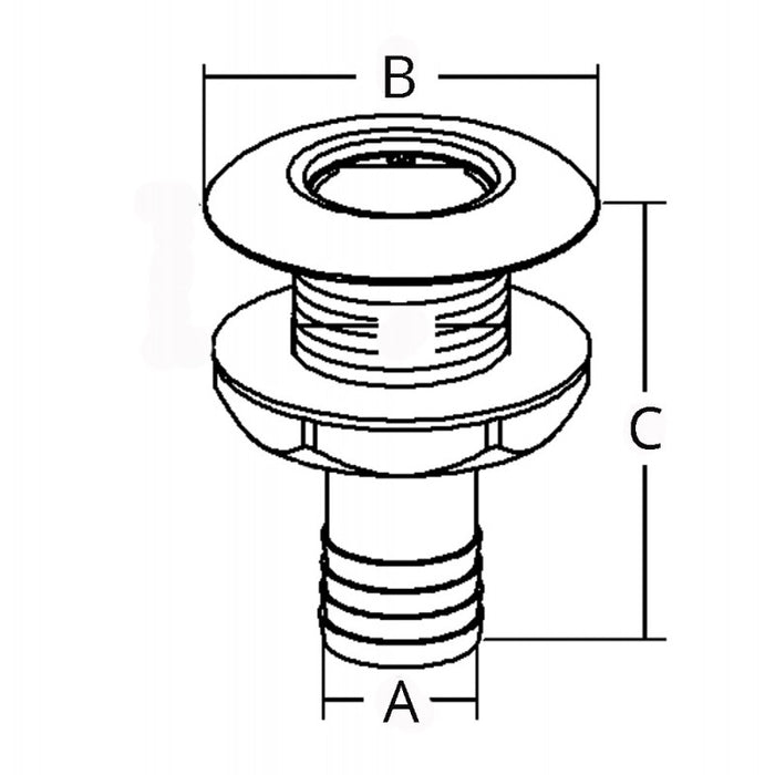 SCARICO A MARE BORDO BASSO 3/4
