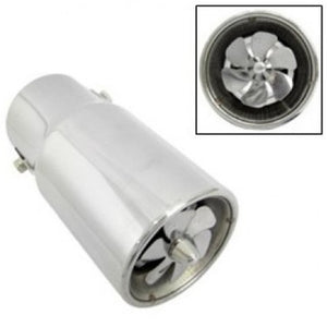 Trade Shop - Scarico Rotondo Sportivo Codino Marmitta Terminale Auto Tuning Acciaio Cromato -