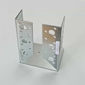 Scarpa d'ancoraggio per fissaggio a muro e ferro di travi in legno da 100x140mm