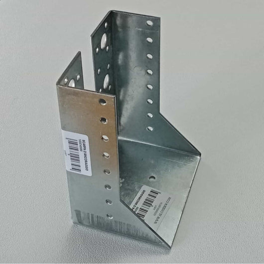 Scarpa d'ancoraggio per fissaggio a muro e ferro di travi in legno da 100x140mm