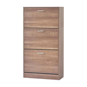 Scarpiera 3 Ante Rivestita In Melamina Marrone