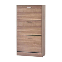 Scarpiera 3 Ante Rivestita In Melamina Marrone