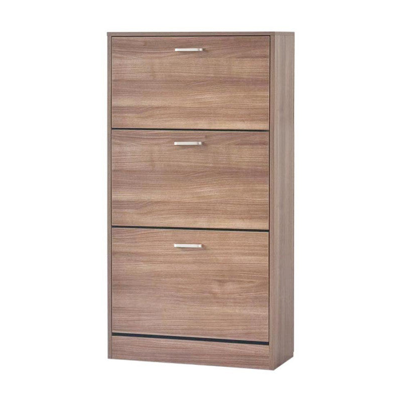 Scarpiera 3 Ante Rivestita In Melamina Marrone