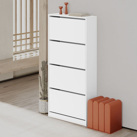 Scarpiera 4 ante a ribalta SHC540BI colore bianco