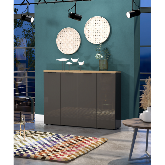 Scarpiera 4 ante IDEA ANTRACITE made in Italy