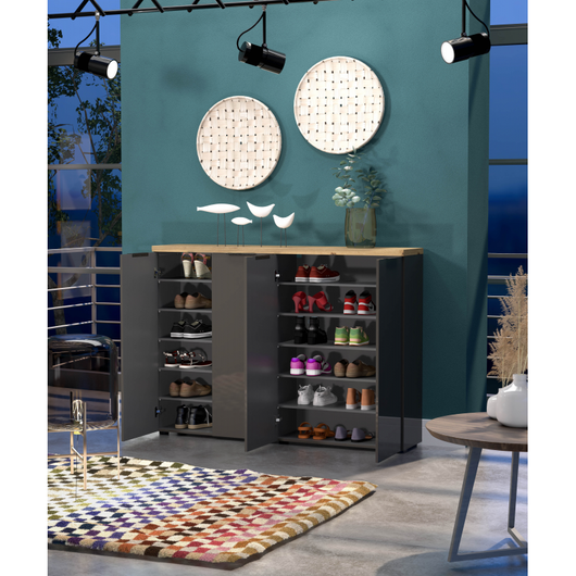 Scarpiera 4 ante IDEA ANTRACITE made in Italy