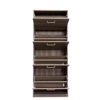 Scarpiera 4 Ante In Melamina Marrone 60x24x150