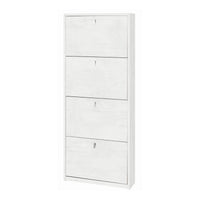 Scarpiera 4 Ante P18 Kit Ossido Bianco cm 63x18x154h - Sarmog