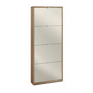 Scarpiera 4 Ante Specchio P18 Kit Noce Stelvio cm 63x18x154h - Sarmog