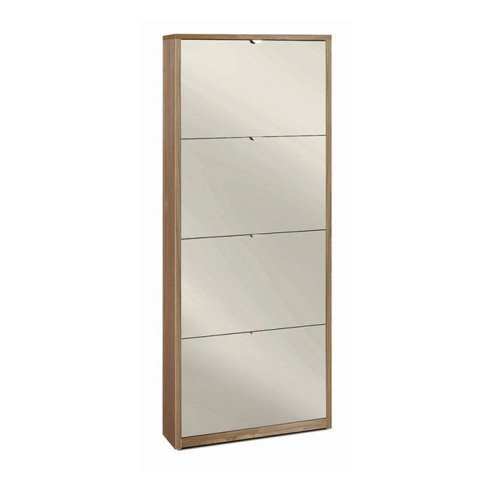 Scarpiera 4 Ante Specchio P18 Kit Noce Stelvio cm 63x18x154h - Sarmog