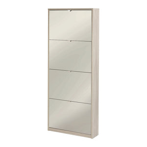 Scarpiera 4 Ante Specchio P18 Kit Olmo Chiaro cm 63x18x154h - Sarmog