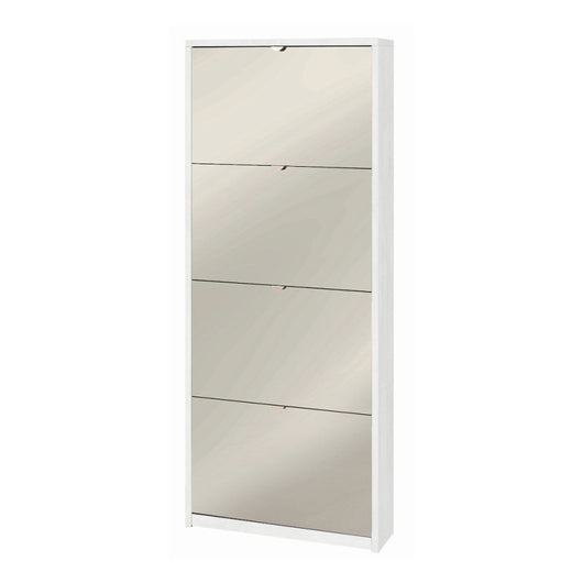 Scarpiera 4 Ante Specchio P18 Kit Ossido Bianco cm 63x18x154h - Sarmog