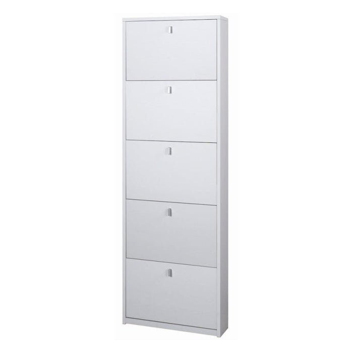 Scarpiera 5 Ante P18 Kit Bianco Fiammato cm 63x18x190h - Sarmog