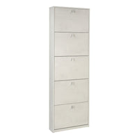 Scarpiera 5 Ante P18 Kit Ossido Bianco cm 63x18x190h - Sarmog