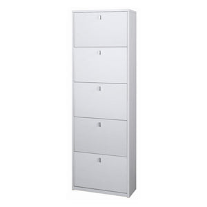 Scarpiera 5 Ante P29 Kit Bianco Fiammato cm 63x29x190h - Sarmog
