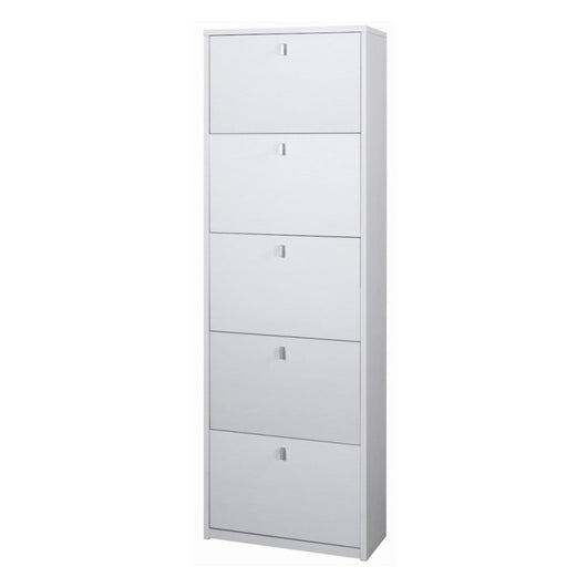 Scarpiera 5 Ante P29 Kit Bianco Fiammato cm 63x29x190h - Sarmog