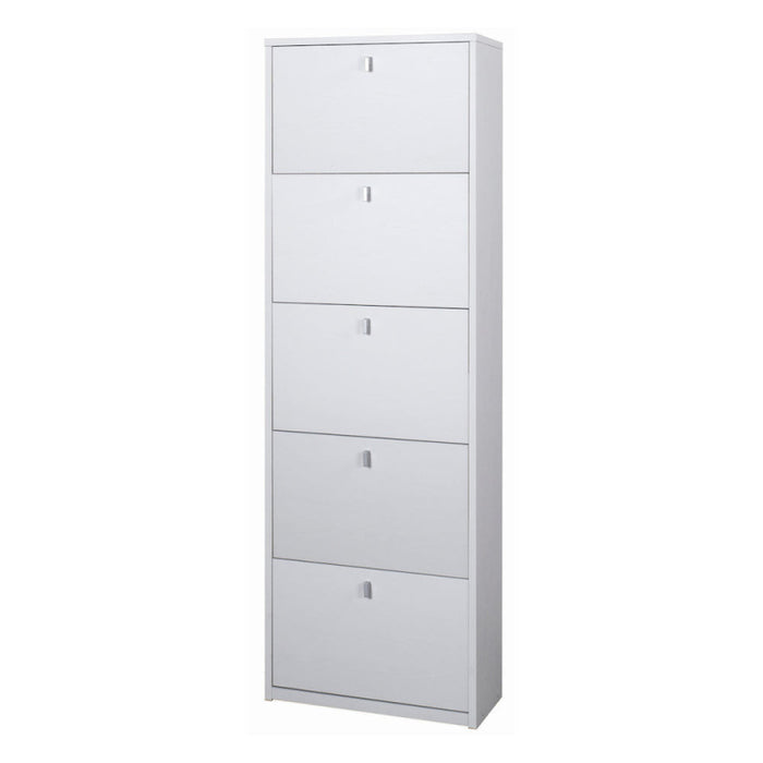 Scarpiera 5 Ante P29 Kit Bianco Fiammato cm 63x29x190h - Sarmog