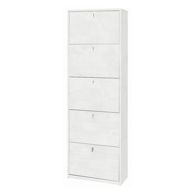 Scarpiera 5 Ante P29 Kit Ossido Bianco cm 63x29x190h - Sarmog
