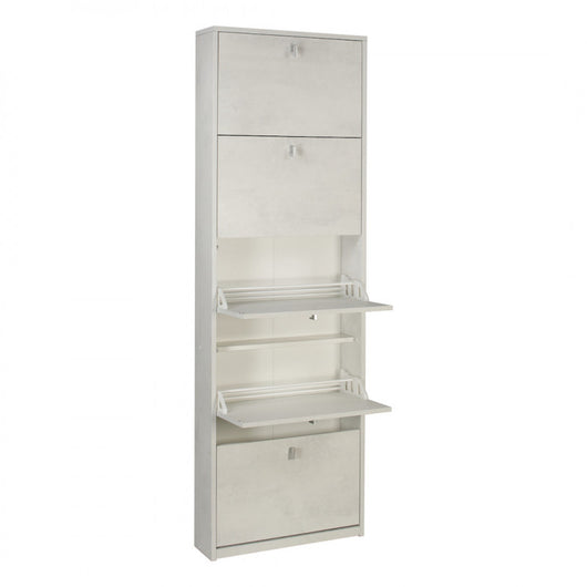 Scarpiera 5 Ante Specchio 63L x 18P x h190 – Finitura Legno Noce Stelvio – Sarmog