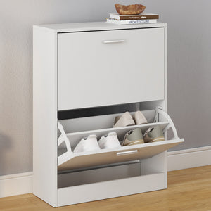 IDMarket - Scarpiera a 2 ante bianca