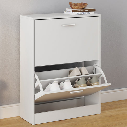 IDMarket - Scarpiera a 2 ante bianca