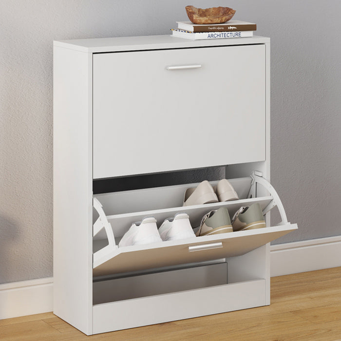 IDMarket - Scarpiera a 2 ante bianca