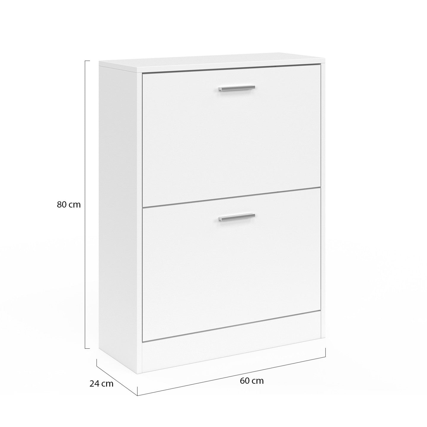 IDMarket - Scarpiera a 2 ante bianca