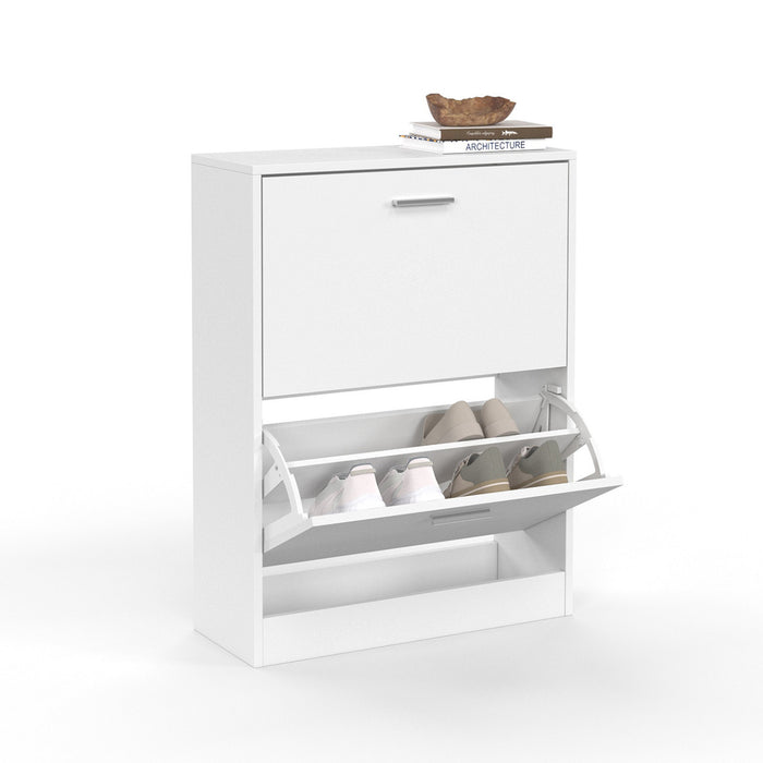 IDMarket - Scarpiera a 2 ante bianca