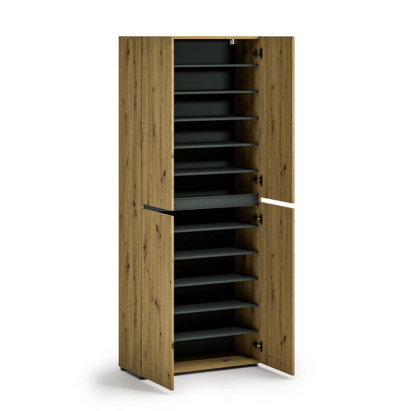 Scarpiera a 4 ante XL con 10 ripiani MISTER Artisan made in Italy