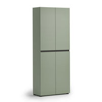 Scarpiera a 4 ante XL con 10 ripiani MISTER VERDE SALVIA made in Italy