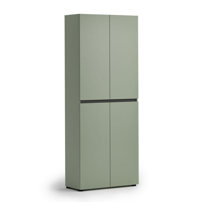Scarpiera a 4 ante XL con 10 ripiani MISTER VERDE SALVIA made in Italy