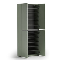 Scarpiera a 4 ante XL con 10 ripiani MISTER VERDE SALVIA made in Italy