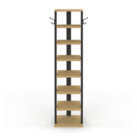 IDMarket - Scarpiera a 8 livelli con pioli in legno e neri