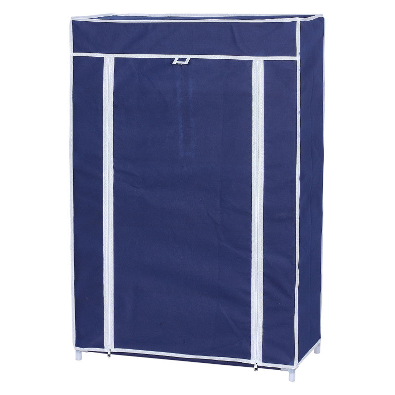 Scarpiera Armadio In Tnt 5 Ripiani Con Struttura Metallo 61x30x90 Cm Blu