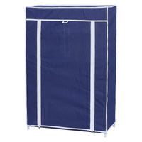 Scarpiera Armadio In Tnt 5 Ripiani Con Struttura Metallo 61x30x90 Cm Blu