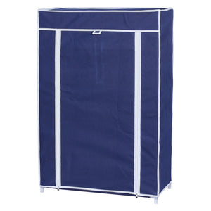 Scarpiera Armadio In Tnt 5 Ripiani Con Struttura Metallo 61x30x90 Cm Blu