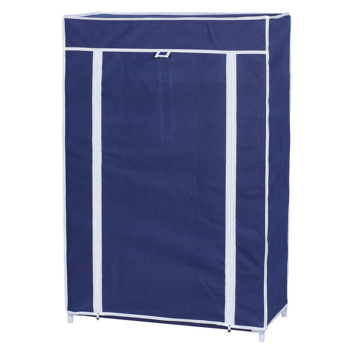 Scarpiera Armadio In Tnt 5 Ripiani Con Struttura Metallo 61x30x90 Cm Blu