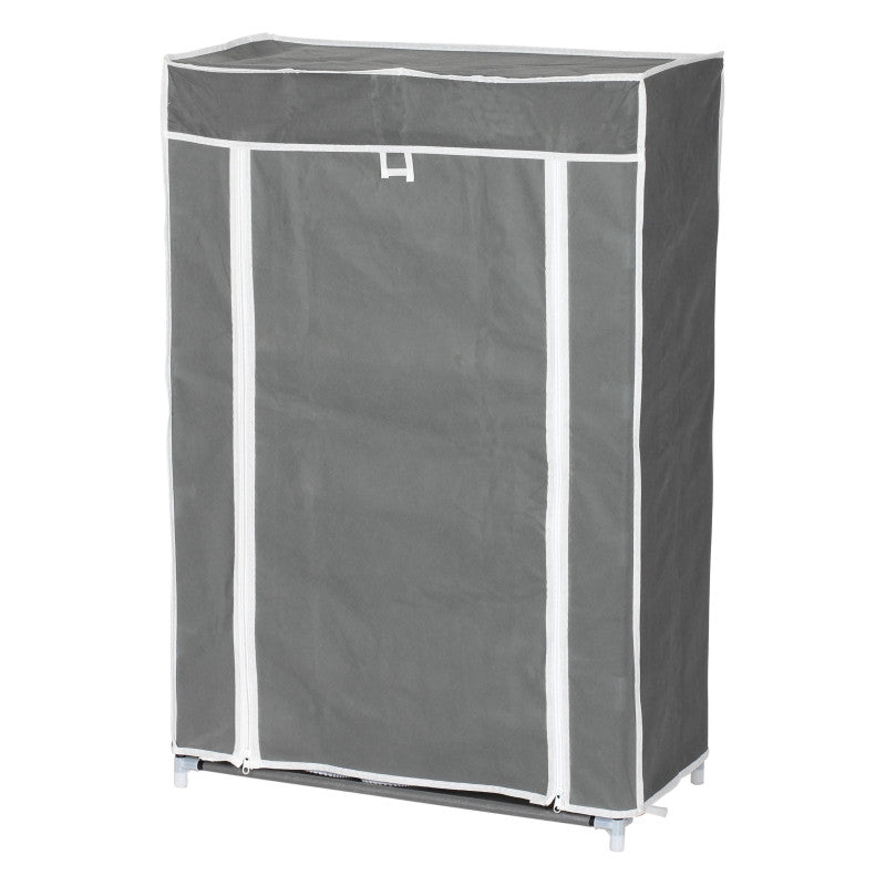 Scarpiera Armadio In Tnt 5 Ripiani Con Struttura Metallo 61x30x90 Cm Grigio