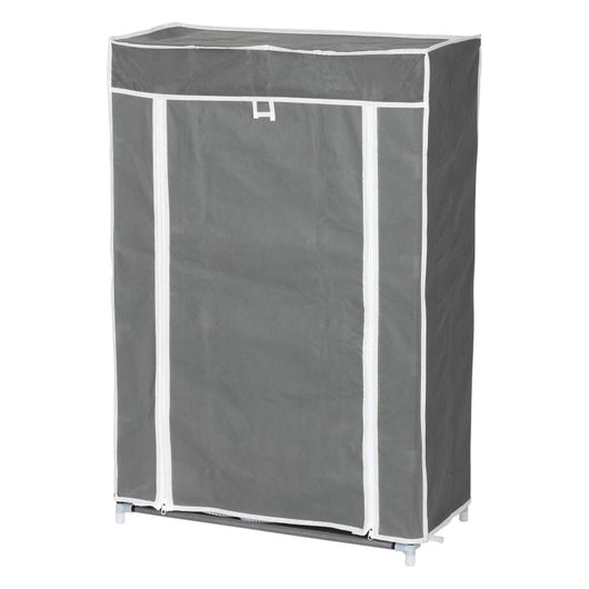 Scarpiera Armadio In Tnt 5 Ripiani Con Struttura Metallo 61x30x90 Cm Grigio